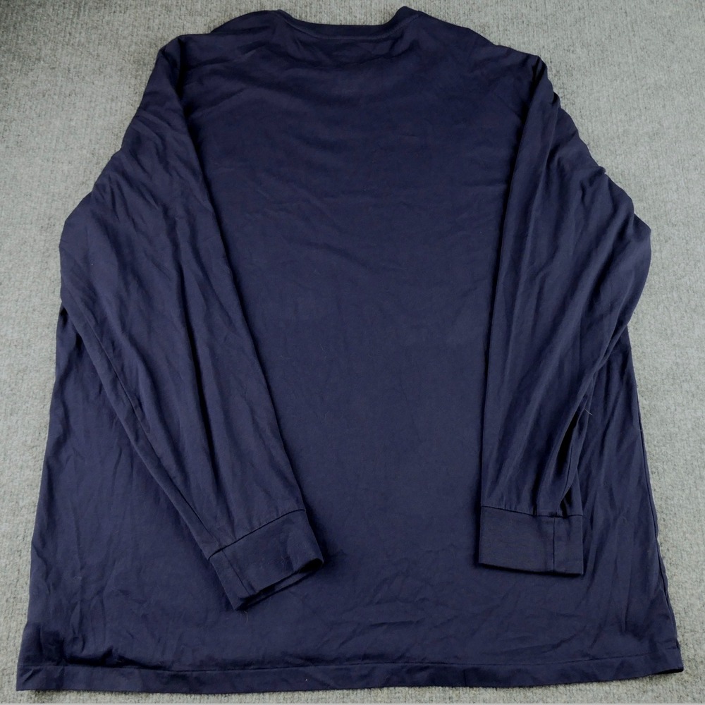 Polo Ralph‎ Lauren Shirt Mens 2XLT Tall Blue Long Sleeve Cotton Tee Pony Logo - Picture 2 of 9